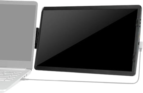 Jlobnyiun Monitor Extendido Portátil para Laptop Pantalla Adicional De 35.8 | 1080P Monitor Externo Giratorio Con 2 Puertos Para Escritorio Hogar Codificación Diseño Presentación