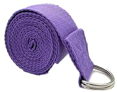 cinghia yoga Cinghia da yoga in cotone 183x3,8 cm, cintura regolabile, elasticizzata, con fibbia ad anello a D, fasce for stretching, corda for pilates(.Color6)