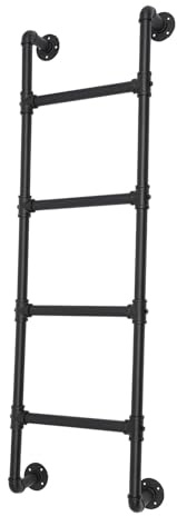 ZENSTYW Escalera De 4 Peldaños Montada Desde La Pared Al Suelo,Escalera De Entrada Y Salida De Altura,Escalera De Salida para Ventana De Sótano,Carga De 330 Libras(135cm/53in)