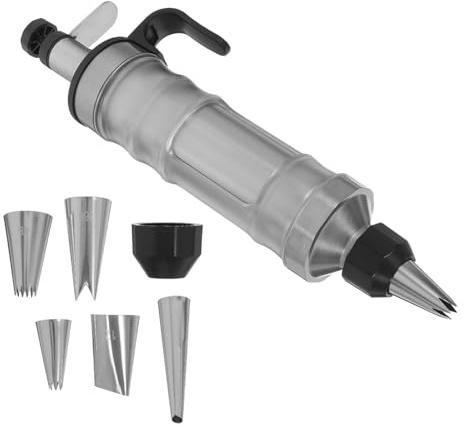 Generico Siringa per Dolci in Acciaio Resistente 1 Pezzo Decoratore di Torte e Cupcake Design Smontabile Pompa per Ripieno e Pressa per Biscotti Utensile da Cucina per Preparazione