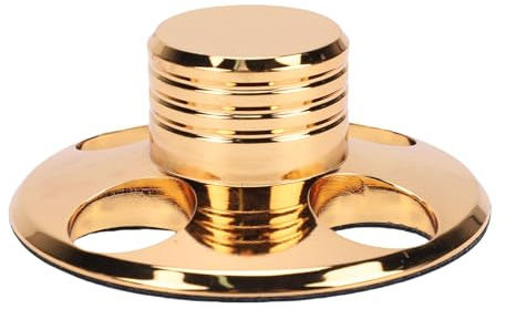 Fabater Lo Stabilizzatore del Disco Giradischi in Alluminio per Giradischi HiFi Migliora la qualità del Suono per Gli Appassionati di DJ (Gold)