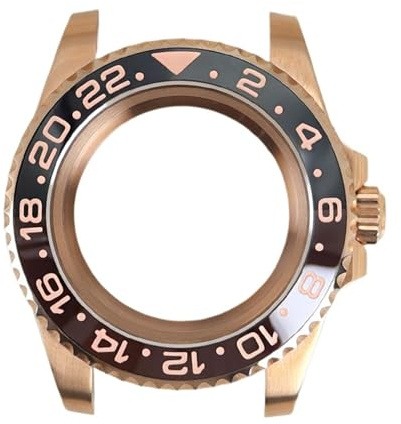 1 st 40 mm klockfodral Safirkristall for Miyota 8215 Movement 120 Klicks ram(NO.18 Two tone bezel)