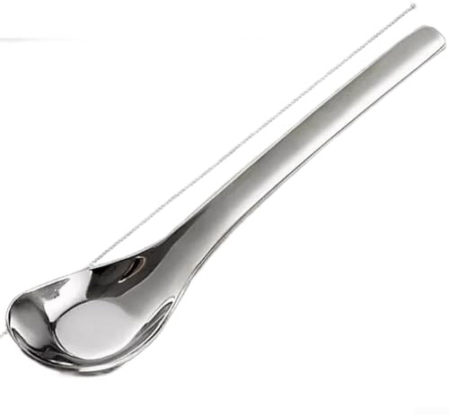 Babylöffel aus 316 Edelstahl mit tiefem Kopf für mehr Lebensmittel und glatte, abgerundete Kanten für sanfte Mundpflege (1 Stück)