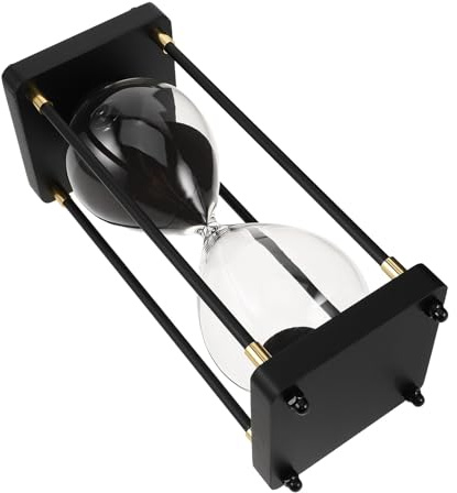 Generico Clessidra da 60 Minuti in Vetro e Metallo, Timer Decorativo per Casa e Ufficio, Orologio da Tavolo Minimalista per Gestione e Decorazione Elegante