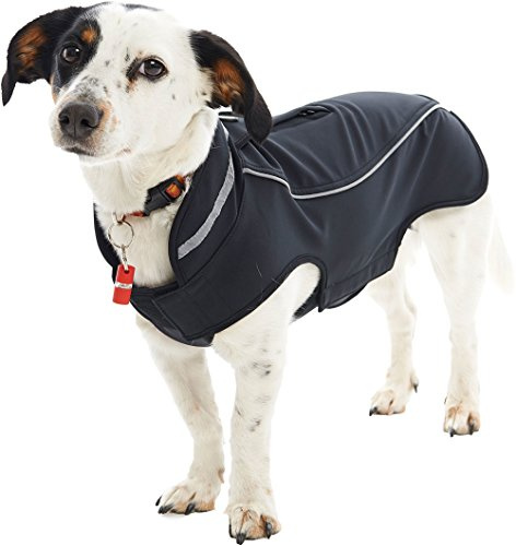 Kruuse Buster Softshell - Hund Jacke - Schwarz - Black Pepper - Small - Synthetik/100% - Softshell - Winddicht, Einstellbar, Verstellbar, Bequemes Hemd