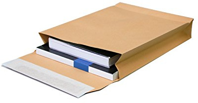 Faltentaschen DIN C4 229x324x40 mm braun 130g/m² mit 40 mm Falte ohne Fenster (381227) (50)