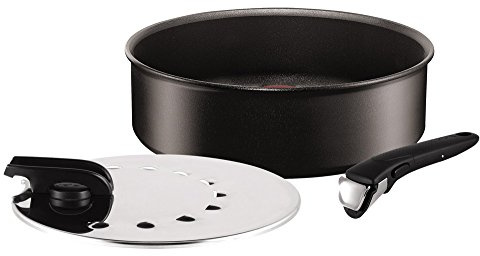Tefal Schmorpfanne, Aluminium, Schwarz, 26 cm, 3, L6503303