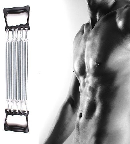 DFH Sport Expander mit 5 Federn für ausüben Schultern, Brust und Rücken – Elastische demontierbar – Fitnessstudio Übungen Gymnastik Fitness Body Building