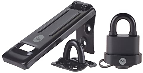 Yale cerniera di ancoraggio e lucchetto in acciaio resistente alle intemperie Y220B/51/118/HSP alta sicurezza, per uso esterno, 3 chiave