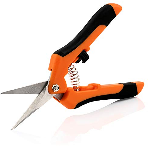 Zelsius Garden Shears | Straight Blade | Orange/Black | Garden Pruning Shears, Garden secateurs, Garden Snips, Garden Scissors, Pruning Scissors, Rose Snips