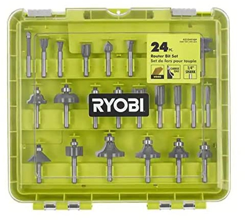 RYOBI 24-Piece Router Bit Set with CASE