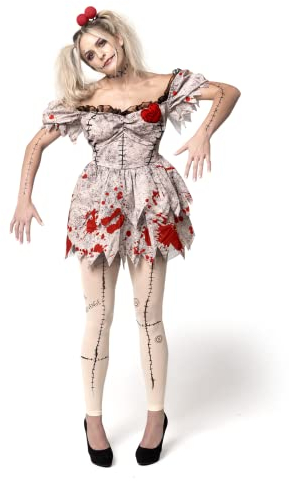 Spooktacular Creations Vuxna Kvinnor Läskig Voodoo Dockklänning Kostym för Halloween utklädningsfest, Cosplay Rollspel Temafest