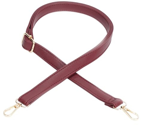FLYAMAPIRIT Verstellbarer Schultergurt für Taschen, 2cm breiter PU Leder Taschengurt, DIY Zubehör für Handtaschen, Tragetaschen und Umhängetaschen (Weinrot)