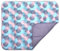 BONKY® Wickelauflage 85x72 cm - aus hautfreundlicher Baumwolle - Wickelunterlage mit rutschfeste Unterseite - Baby Wickeltischauflage - Mega weich und angenehm - Made in EU - Kreise