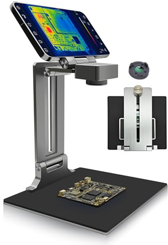 Termocamera a Infrarossi 3D Pro per Android/Windows 10 - Analizzatore di Immagini Termiche a Infrarossi Pieghevole e Multifunzionale con Visione Notturna e Obiettivo Macro HD per