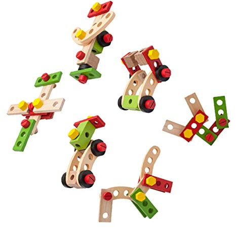 BESTonZON 1 Set Spielhaus Spielzeug Werkzeugkasten Spielzeug Holz Reparaturset Kinder Lernspielzeug Simulieren Reparatur Toolkit Spielzeug Kinder Reparaturspielzeug Rollenspiel Requisiten