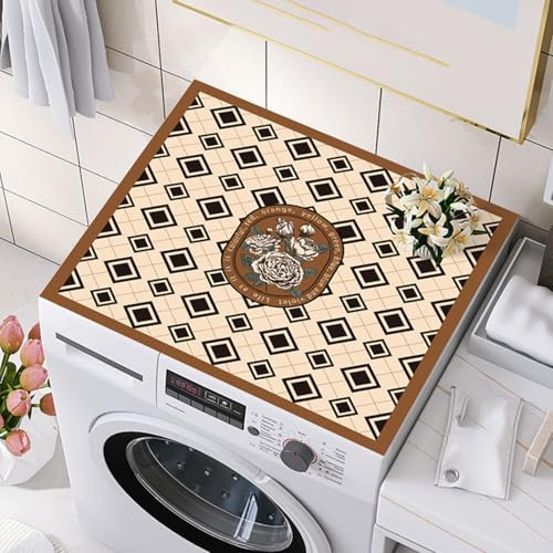 Cooalinar Tapis Protection Machine A Laver,Protection Machine à Laver Top,Housse Machine A Laver Dessus,Solide Et Anti-Salissures,CongéLateurs SèChe-Linge Placards RéFrigéRateurs Machines à Laver
