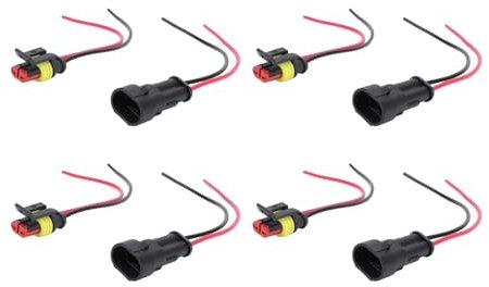 Cablaggio Connettore Elettrico Adattatore Spina Maschio Femmina a 2 Pin per e Motocicli Automobilistici