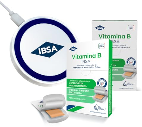 IBSA Vitamina B, 60 Film Orodispersibili + Caricatore In Omaggio | Integratore Alimentare a Base Di Vitamine B6, B12 E Acido Folico Che Contribuiscono a Ridurre Stanchezza E Affaticamento