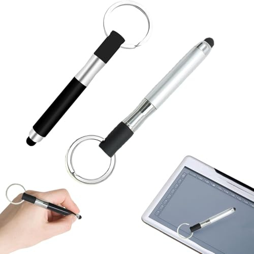 2 Stück Touchscreen Stift,Mini Universal Stylus 3 In 1 Stift Touch Pen,Eingabestift Touchstift,Handy Stift,Kugelschreiber mit Touchpen,Für Smartphones,Handy Stifte,Für Alle Smartphone,Tablets