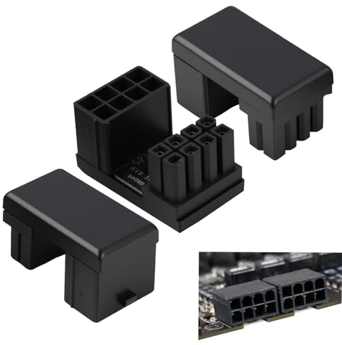 GPU VGA PCIe 8-stifts U-Turn 180 graders grafikkortskontakt, 3 st - flexibel lösning för begränsat utrymme, installation och