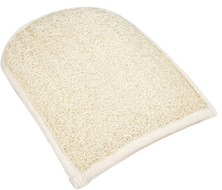 BEBEMOKO Peeling Badehandschuh aus Natürlichem Luffa Doppelseitig Hautfreundlich für Erwachsene Gründliche Körperreinigung im Bad mit Erfrischendem Effekt