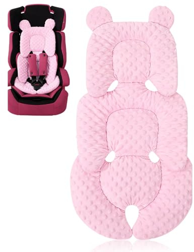 FUGLUS 1 Reductor de Asiento – Almohadilla Ajustable y Transpirable. Suave y Cómodo para Cochecito y Silla de Coche. Ideal para Recién Nacidos，rosa