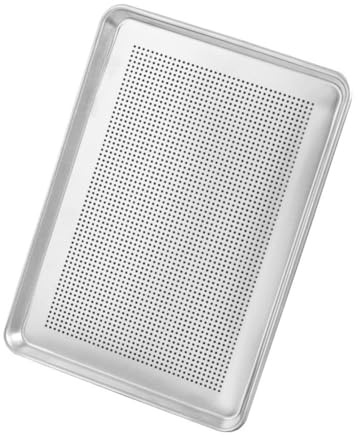 MonoSora Plaque de cuisson perforée en aluminium anodisé 45 x 33 cm pour grille de four commerciale et grille de refroidissement de gâteau
