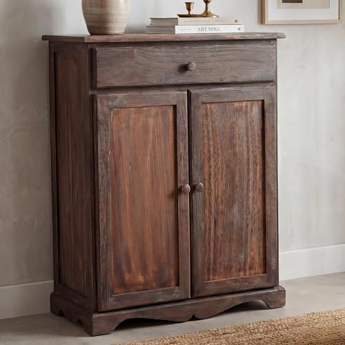 Mendler Kommode Shabby-Look, 78x66x33cm - braun