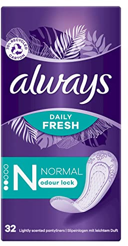 Always Dailies Fresh & Protect Normal Pantyliners, 32 each