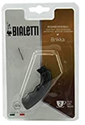 Bialetti 0800217 Blister 1 Manico Brikka 2 Tazze, plastica, Nero, 19 x 2 x 12,5 cm