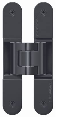 Gedotec Objekt-Türband aus Edelstahl-Design | 1 Stück Scharnier tiefschwarz matt | TECTUS | Tragkraft bis 80 kg | 3D verstellbar | Türscharnier Öffnungswinkel 180° | DIN links & DIN rechts verwendbar