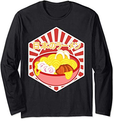 Bol de nouilles ramen Culture culinaire japonaise Kawaii Manche Longue