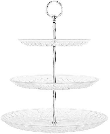 Desmontable Frutero, Desmontable Frutero Para Conservan Frutas, Verduras, Bocadillos O Pan, Redondo De 3 Pisos,Silver
