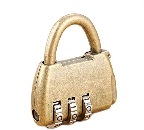 Namvo 2pcs Vintage Passwort-Sperre, antike arabische Ziffern Zinklegierung Vorhängeschloss Handwerk Dekoration für Schrank Schmuck Holzkiste 36 * 48mm