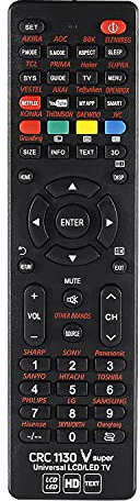 JINGERL Sostituzione del Telecomando TV Universale all-in-One per Sharp Sony Panasonic Sanyo Hitachi Toshiba BBK Supra Akai Fusion Smart TV