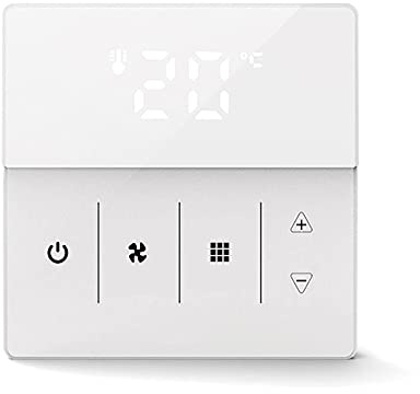 aixi-SHS Smart WiFi Termostato Aria Condizionata Termostato Fan Coil per Raffreddamento Riscaldamento LED Touch Screen Controllo della Temperatura, Compatibile con Amazon Alexa, Smart Life APP