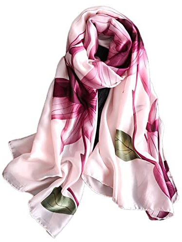 FAIRYGATE Seidenschal Damen 100% Seide 20+ Bunte Luxuriöse Schals Warm & Weich als Stola Seidentuch Halstuch 79011