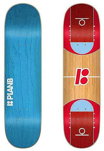 Plan B Ball Court Red 21,9 x 81,3 cm Deck Chassis, Erwachsene, Unisex, Mehrfarbig (Mehrfarbig), Einheitsgröße