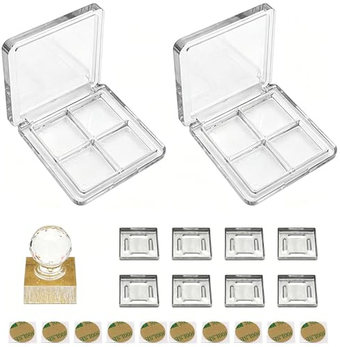 Set 17 Pezzi Tavolozza Vuota per Trucco - Palette Fai Da Te per Rossetto, Ombretto, Cipria, Fard e Balsamo per Labbra