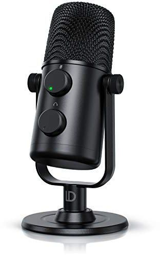 CSL - USB Mikrofon Nierencharakteristik Kondensator Computer PC Mikrofon mit Ständer, Popfilter, Tischmikrofon für Gaming, Streaming, Podcasting, Voice-Over, Twitch, Plug 'n Play