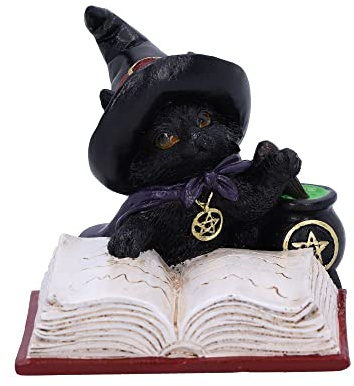 Nemesis Now Familiar's Brew Katzenfigur, 8,5 cm, Schwarz