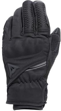 Dainese - Trento D-Dry® Gloves, Guantes de Invierno para Moto, Impermeables, con Protectores de Nudillos, Hombre, Negro/Negro, XS