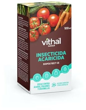 Insecticida-acaricida BIOPOLYSECT CE 100ml - Vithal Garden. Eficaz contra acaros, pulgones y cochinilla. Accion por contacto.