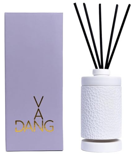 Van Dang Reed Diffuser 10oz - Aromatherapy Scented Air Freshener Oil Fragrance Home Decor Gifts Notes of Galbanum, Jasmine Sambac, Gardenia, Tagete & Leather Long Lasting 80 Hour Burn 330g (Savannah)