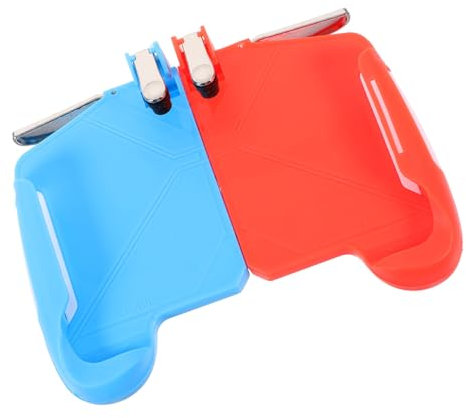COLLBATH Mobile Game Controller Trigger for Phone, Ak16 Physical Button Gamepad Accessory, Compatible with Smartphone Shooting Games, Red and Blue Design, Mobile Gaming Controller for Gamers