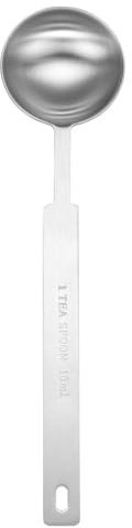 sourcing map Single Measuring Spoon 3tsp (1tbsp, 15ml) Teaspoon/Tablespoon 430 Stainless Steel Single Tiny Square Bowl Measuring Spoon Long Handle Measure Scoop