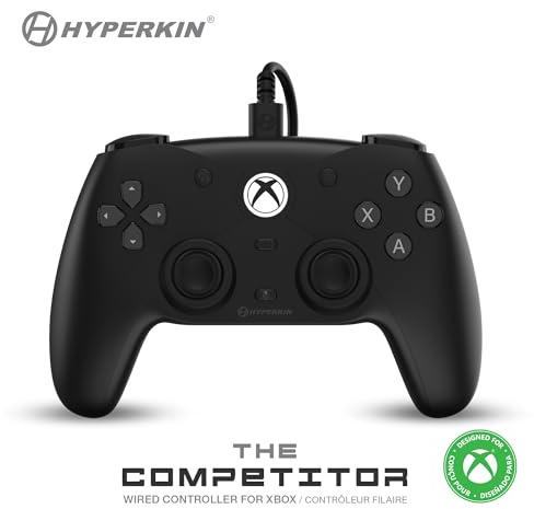 Hyperkin The Competitor Controller cablato per Xbox Series X|S, Xbox One e PC - Joystick effetto Hall e trigger di impulsi, layout simmetrico, USB-C, anti-deriva, D-Pad di precisione, ergonomico