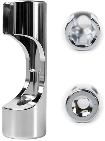 Flewdart douille sonde lambda 3/8 17mm, douille 3/8 17 mm 6 pans SW17 pour sonde lambda capteurs de température thermostats, CRV acier au chrome vanadium (3/8 17mm)
