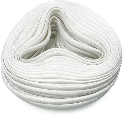 Manicotto per cavi, Guaina bianca da 20 m, alta temperatura 600 °C, protezione for cablaggio cavi espandibile, rivestita in silicone(10mm)